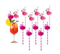 25 pajitas de flamenco rosa + 25 pajitas de flamenco color rosa, paja de flamenco 3D, hábitos de protección del medio ambiente, vajilla degradable, decoración de fiestas, paja de modelado 3D