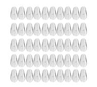 25 pares de almohadillas de nariz unisex de silicona suave con rosca para gafas antideslizantes y delgadas para estudiantes y adolescentes, transparentes para marcos para anteojos delgados