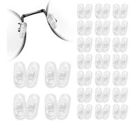 25 pares de almohadillas nasales de silicona para gafas, antideslizantes, suaves almohadillas para la nariz, piezas de repuesto transparentes para gafas, hipoalergénicas y transpirables, perfectas