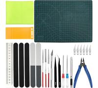 25 PCS Gundam Model Kit de Básicas Herramientas, Kit de Herramientas de Modelador Profesional, Juego de Manualidades de Construcción de Coche, para la Construcción, Reparación y Fijación de Modelos