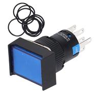25 Pcs Pulsador Mini Interruptor Pulsadores, Auto Bloqueo, 24V AC DC, Kit de Accesorios para Equipos y Máquinas - Alta Durabilidad, Luz Indicadora, Fácil Instalación Industrial