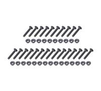 25 pernos de carruajes de óxido negro M8 x 60 mm con tuercas de bridas de acero inoxidable resistentes para un montaje seguro solución de atornillado interior