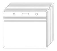 25 Pieza Fundas de Tarjetas de Identificación,Badge Id Tarjeta, Transparente Porta Tarjetas,Impermeables y Resellables,para Tarjeta de Estudiantes, Tarjeta de Visita, Tarjeta de Autobús