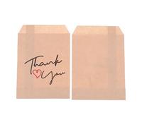 25 piezas 13x18CM "Gracias" Bolsas de regalo de papel Kraft Favor Bolsas Flat Cookie Candy Snack Postre Bolsa de embalaje para bodas