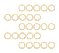 25 Piezas Anillos de Madera para Macramé, Colgantes, Beige | Madera sin Pintar, Acabado Liso sin Manchas Oscuras, Pack Multiuso para Principiantes y Proyectos Bohemios