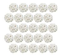 25 Piezas Bolas de Mimbre para Jarrones Color Natural 3cm