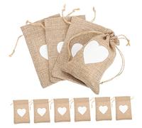25 Piezas Bolsa De De Arpillera Bolsas De Lazo Para De Favores De Fiesta s Con Cordón s De Joyería De Novia Lino Víspera De Todos Monedero