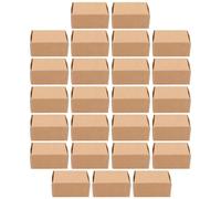 25 Piezas Caja de Papel Kraft, Plegable sin Cinta | Color Caqui, Montaje Fácil sin Pegamento, Resistente Compresión, para Joyería y Envíos de Tamaño Reducido