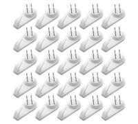 25 piezas colgantes de pared sin dejar rastros para marcos de fotos, ganchos invisibles, clavos de pared invisibles, adecuados para colgar fotos sin taladrar agujeros (tamaño 20 x 40 mm)