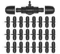 25 Piezas Conector En T De Micro Goteo T Con Púas Para Riego Por Goteo Adaptador De Tubo En T Con Bloqueo T Conectores De Púas De Riego Por Goteo Reductor En T Con Púas Para Sistema De Riego De Jardin