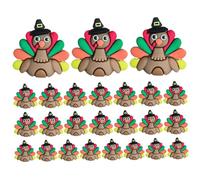 25 piezas de decoración de pavos, mini manualidades de silicona, juguete de escondite, adornos de pavo para el hogar, decoración de pavo de Acción de Gracias, decoraciones de Acción de Gracias, m