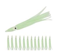 25 piezas de goma brillante calamar faldas señuelos de pesca agua salada de plástico suave Trolling pulpo señuelos micro Hoochies para Kokanee calamar salmón lubina trucha aparejos de pesca, varios 5