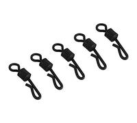 25 Piezas de Terminal de Pesca de Acero Inoxidable en Forma de Q de Cambio rápido Giratorio para Agua Dulce de Agua Salada en Alta mar (Negro)