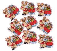 25 Piezas Decoraciones De Navidad Favores De Navidad para Niños Juguetes De Navidad Regalos para Niños Renos De Navidad En Miniatura Botón De Navidad Encender Broche Perder Solapa