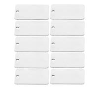 25 Piezas Etiqueta Rectangular de Acero Inoxidable Espejo | Acabado Pulido Brillante, Plata, Uso en Etiquetas para Perro y Pulseras, Pieza Portátil
