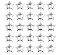 25 Piezas Globos de Estrella, Tablero de Luz Plateado, Película de Aluminio, Ambiente de Fiesta, Boda, Juego de Decoración Navideña