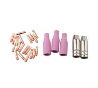 25 piezas MIG accesorios de antorcha de soldadura para MB15 15AK 14AK y para máquinas HITBOX compatibles con soldadores MAG, incluye puntas de 0,8 mm y 0 mm