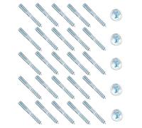 25 Piezas Pernos de Suspensión Torx, Pernos de Suspensión M8 x 60mm, Tornillo Doble Rosca de Acero al Carbono para Sujeción de Abrazaderas de Tubos y Montaje de Muebles