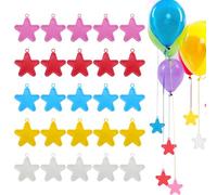 25 Piezas Peso para Globos de Estrella, Peso Globo Helio de Plástico, Accesorios para Globos de Fiesta Decoración Boda Cumpleaños Interior Exterior