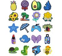 25 Piezas Pin para Crocs, Zapatos Accesorios Jibbitz Desmontable Dibujos Animados, DIY Zapatos Charms Adornos para Mujer Niños Adolescentes (YC1060)
