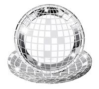 25 Piezas Platos de Fiesta Plateados Platos de Papel Discoteca de 9 Pulgadas Decoraciones de Fiesta Temáticas de Discoteca Cubiertos Platos Desechables Cumpleaños Años 80 70 Boda