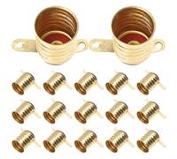 25 Piezas Portalámparas E10 de Latón Dorado 12 Volt, Vintage | Casquillos para Bombillas, Uso en Laboratorio de Física y Talleres Maker, Piezas para Pruebas Eléctricas