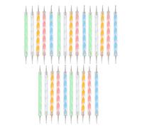 25 Piezas Punzones para Uñas, Herramienta de Arte con Cabeza Redonda Doble Punta, Mango Ligero de 13,5cm - Fácil de Usar, Diseño Versátil para Manicura en Casa y Salones