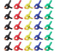 25 Piezas Resorte Abrazadera, Abrazaderas de Resorte de Plástico, Clips de Resorte de Carpintería, Plástico Pinzas de Resorte, para Proyectos de Carpintería, Estudio, Fotográfico (5 Colores)