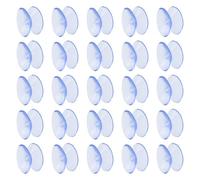 25 Piezas Ventosas de Doble Cara de PVC Transparente, Ventosas para Cristal Ventose in Plastica para Espejos de Mesa de Cristal (20 mm)