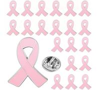 25 pines de cinta rosa para la salud mental, pines de esperanza rosa duables, broches de concienciación sobre la salud, insignias de cáncer de hígado, broches de recuerdo para eventos de caridad