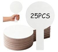 25 pizarras de remo de respuesta, borrables en seco, 23 x 13 cm, mini pizarras blancas portátiles de doble cara, pizarra blanca pequeña, remo de subastas para estudiantes, aulas, reuniones, juegos de