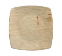 25 platos de hoja de palma pura 20 cm x 20 cm natural cuadrado