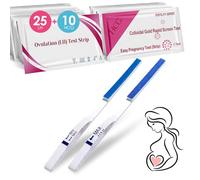 25 Pruebas de Ovulación y 10 Tests de Embarazo, Test de Ovulación la 25 miu/ml Sensibilidad óptima, Resultados Rápidos y Precisos