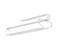 25) Refina tu espacio de cocina debajo del estante soporte para copas de vino, seguro para almacenamiento, material de acero al carbono (blanco)