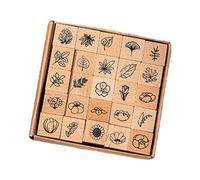 25 sellos con temática meteorológica vintage de madera con flores y mariposas decorativas para hacer tarjetas, álbumes de recortes, diario, planificador, sello de goma