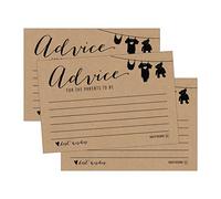 25 tarjetas de asesoramiento rústicas para mamá o padre, ideas de actividades de juego de baby shower, palabras de sabiduría para padres a ser niño o niña coEd parejas de género Reveal Keepsake Alternative Guestbook