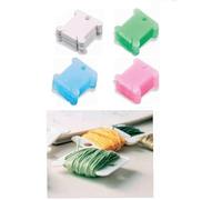 25 tarjetas organizadoras de hilos, tarjetas de punto de cruz, enrollador de hilo de plástico, tarjeta mouline plástico, bobinas para hilo (Rosa)