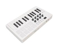 25 Teclado Midi Keyboard con 8 Almohadillas de Batería Retroiluminada 8 Perillas, Controlador de Teclado Midi Bluetooth Portátil, Teclado Dinámico Profesional, para la Producción