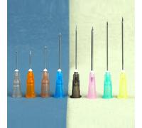 25 uds 18G 25G 27G 30G 31G 32G 34G aguja afilada desechable para agujas de tatuaje de acero inoxidable estériles de ácido hialurónico 23G 0.8X25MM