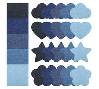 25 Uds. Manchas de mezclilla dentro y fuera del adhesivo más fuerte planchado en las manchas de jeans para chaquetas de mezclilla, ropa, decoración de prendas
