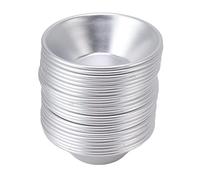 25 Uds Molde de Aluminio para Tarta de Huevo Aleación de Aluminio Estaño Mini Moldes de Papel de Aluminio para Hornear Tazas para Soporte Taza de Tarta de Huevo Taza de Pudín