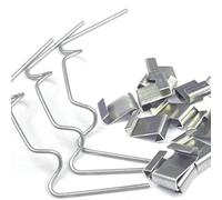 25 uds. Para Clips de acristalamiento invernadero, hebilla superposición en forma Z, abrazaderas alambre W, clavos fijación paneles vidrio aptos para losas huecas, papel tapiz(Z)