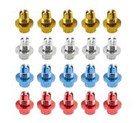 25 uds remaches de rueda coche tuercas plástico ABS universales pernos remache for decoración labio llanta tuerca repuesto(Silver)