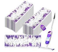 (25 unidades) Recambios de almohadillas desechables compatibles con Swiffer PowerMop, almohadillas de repuesto de limpieza en aerosol, recambios de fregona multisuperficie para limpieza de suelos,