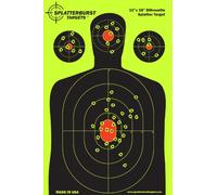 25 unidades - Splatterburst 30,5 x 45,7 cm Silueta Objetivo de disparo - Vea fácilmente los brillantes agujeros de bala fluorescentes - Excelente para todas las armas de fuego, armas, rifles, pistolas y pistolas de aire.
