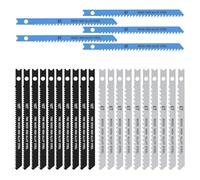 25 unids/set hojas de sierra de calar for herramienta de corte de madera de plástico metálico, cuchillas de acero de alto carbono con vástago en U 6T 8T 10T