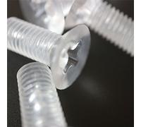 25 x tuercas y tornillos avellanados con agujero transversal, Plástico Acrílico transparente, M8 x 20mm - Tornillos de Plástico Acrílico, transparente tornillos de cabeza plana