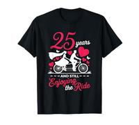 25 Years and Still Enjoying The Ride Wedding Anniversary Camiseta