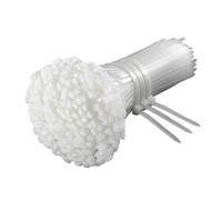 250/500/1000 Uds autoblocante blanco negro plástico Nylon Cable tirantes sujeción anillo abrazadera correa con cerradura(3x250mm(250pcs),4 Pack(White))