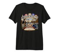 250 Aniversario de la insurrección del té de Boston en Massachusetts Camiseta Premium